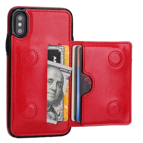 iphone x wallet case with rfid protection|ENAPY Premium iPhone X Wallet Phone Case, Carved Genuine .